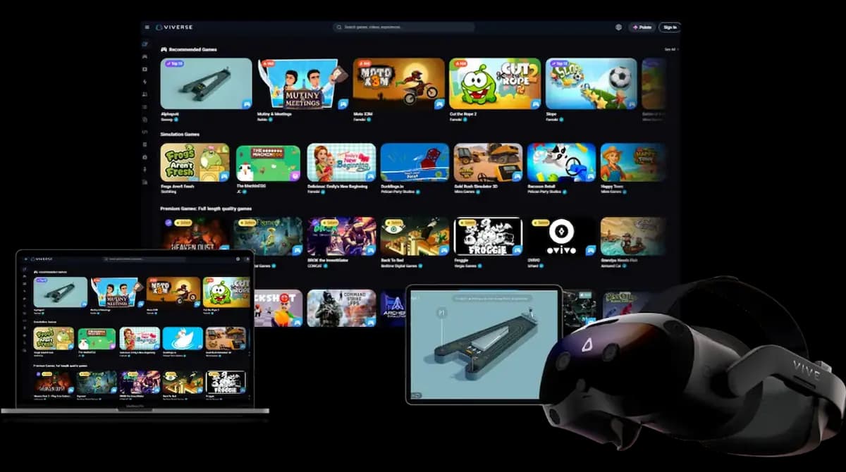 VIVERSE games on desktop, mobile, and VR devices